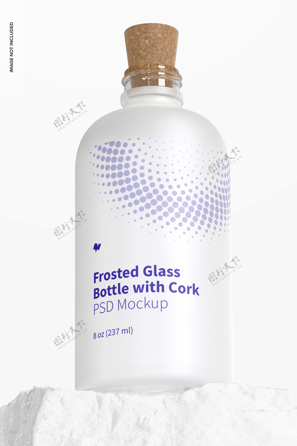 玻璃瓶磨砂玻璃瓶软木模型 低角度看模型品牌