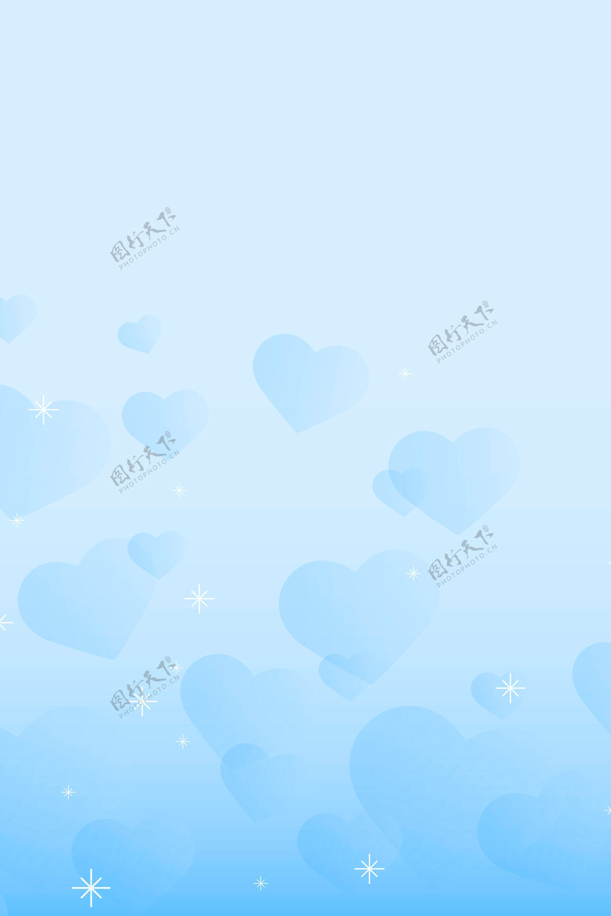 心脏背景抽象闪亮心形蓝色背景梯度心脏墙纸心脏