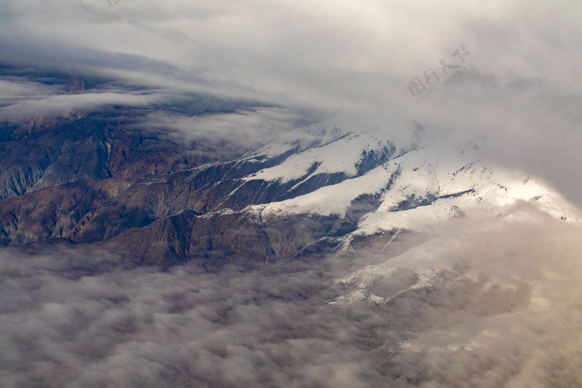 山高山航空摄影景观自然天气