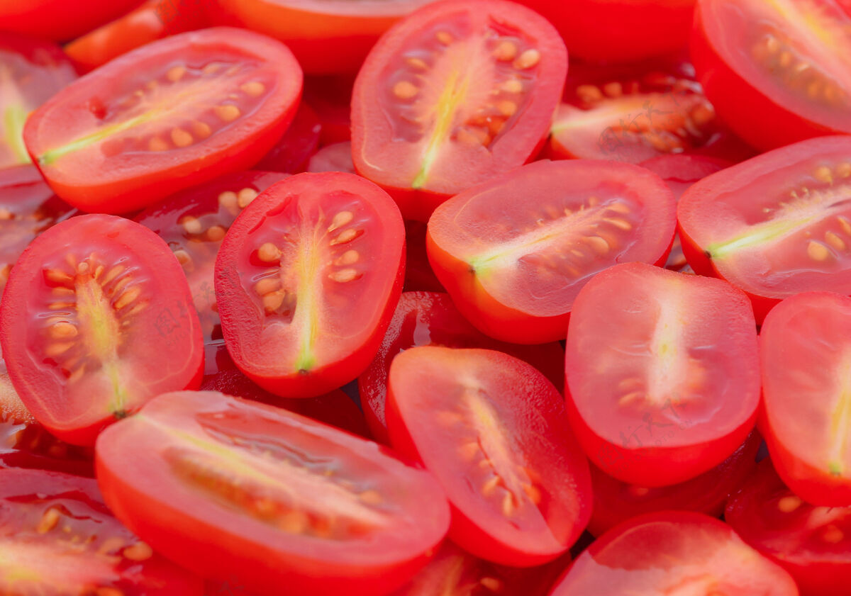 健康背景上孤立的番茄配料有机食品