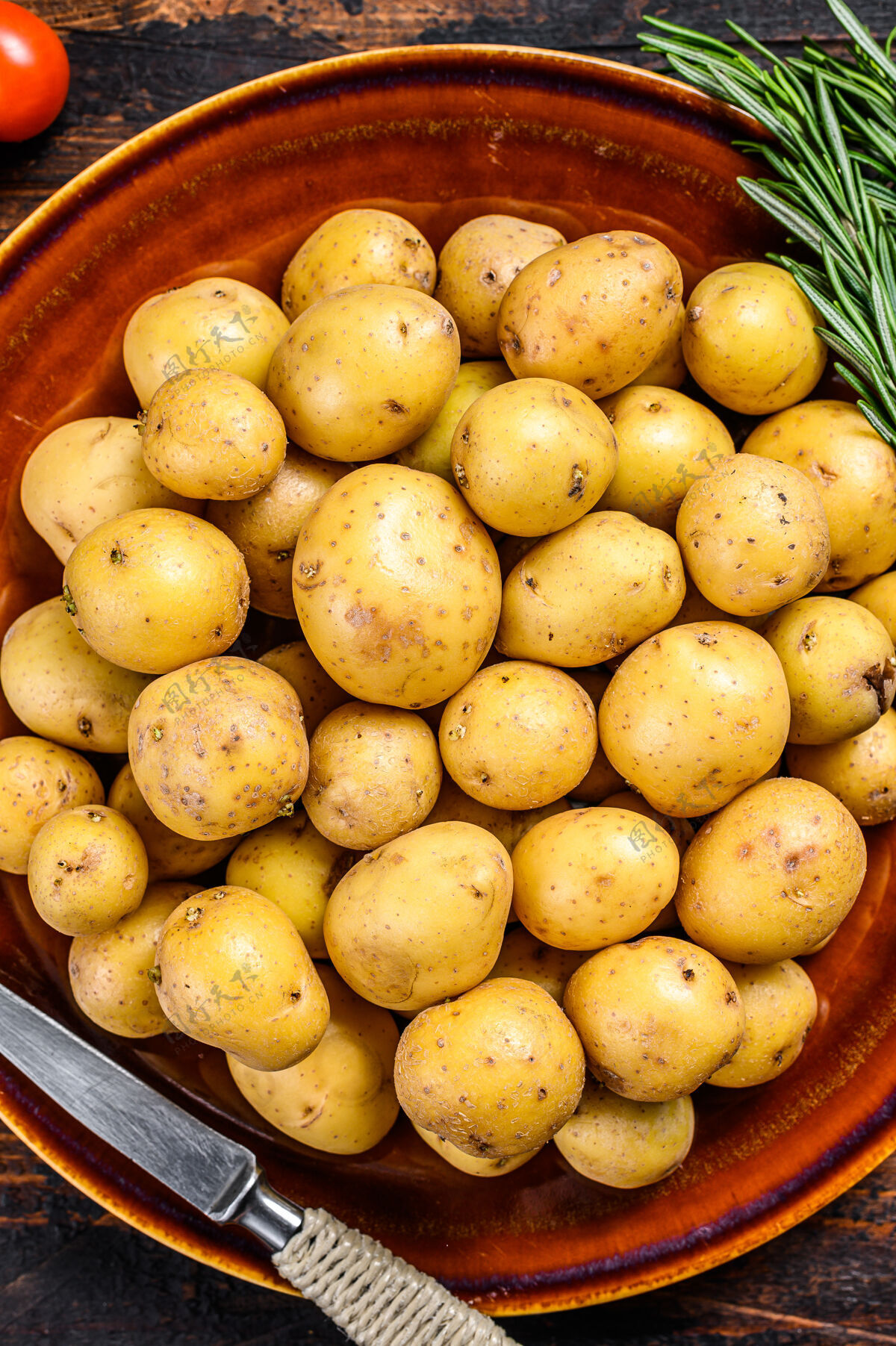 素食主义者生的小土豆黄色食物生的