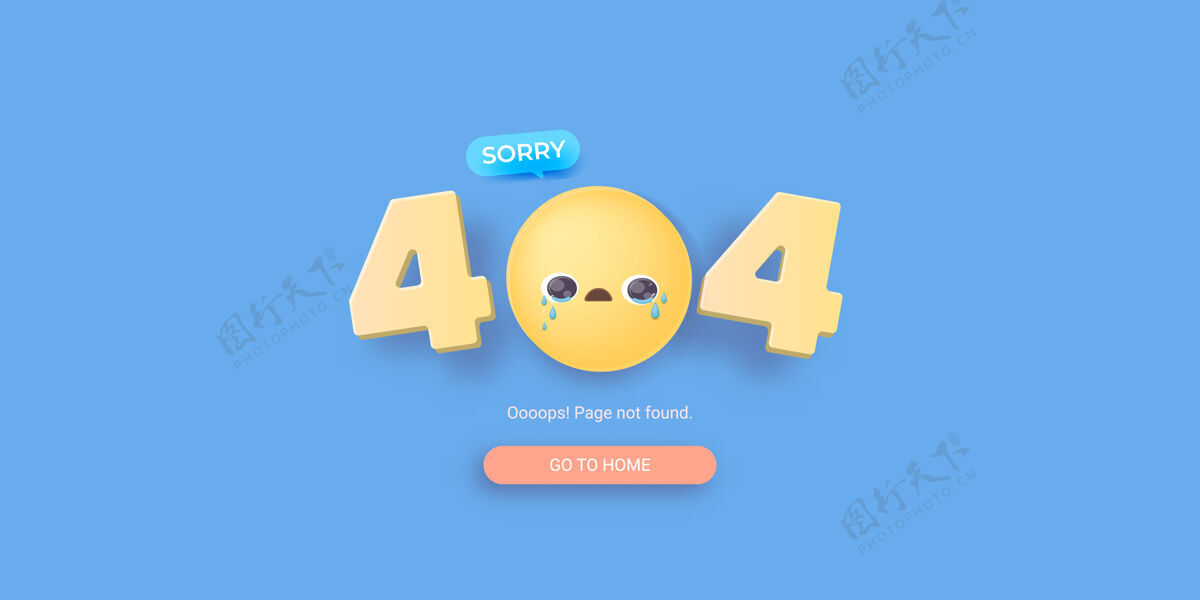 脸404错误横幅页哭笑脸404错误错误失败