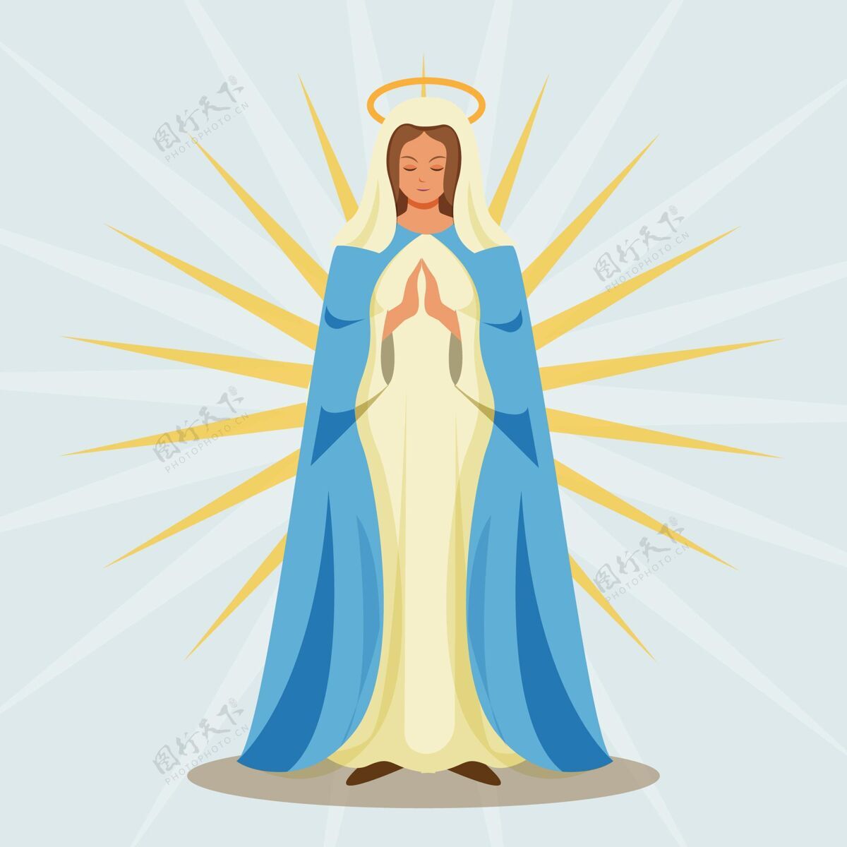 神圣玛丽的平淡假设活动平面设计基督教