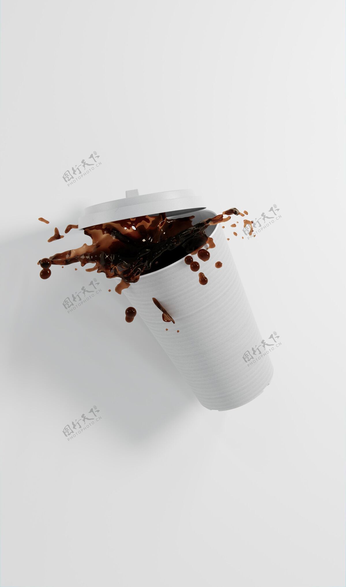 液体各种纸咖啡杯与咖啡飞溅分类咖啡咖啡因