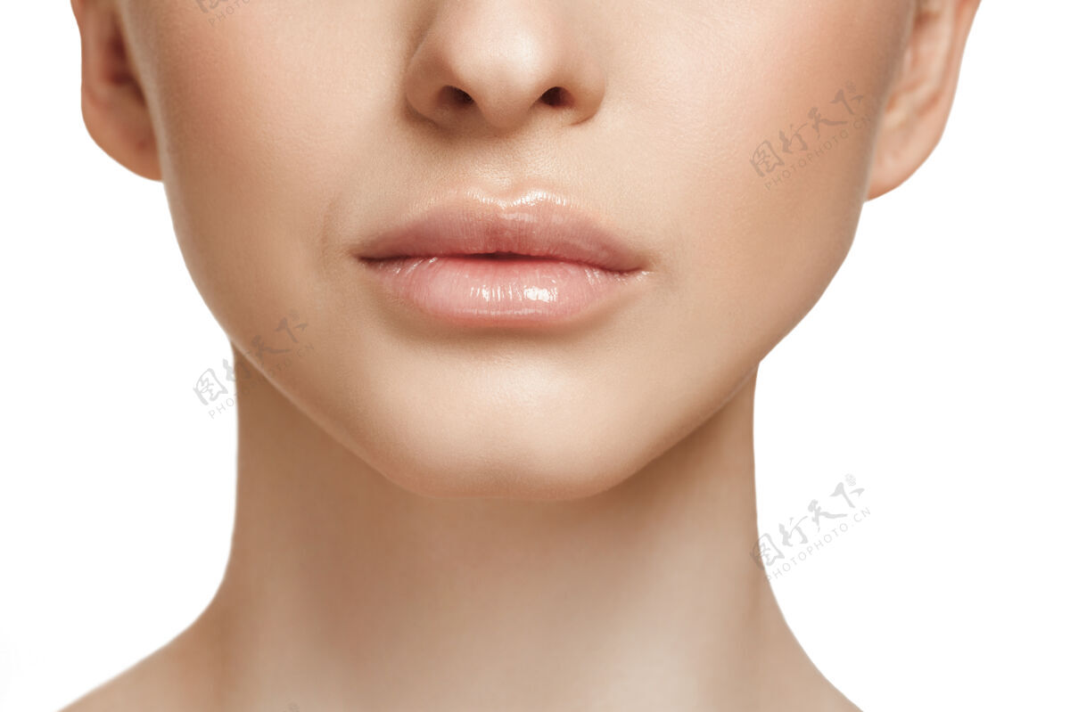 眼睛美丽的女性脸庞完美洁净的白皙肌肤美容 护理 护肤 治疗 健康 spa 美容理念纯洁化妆金发