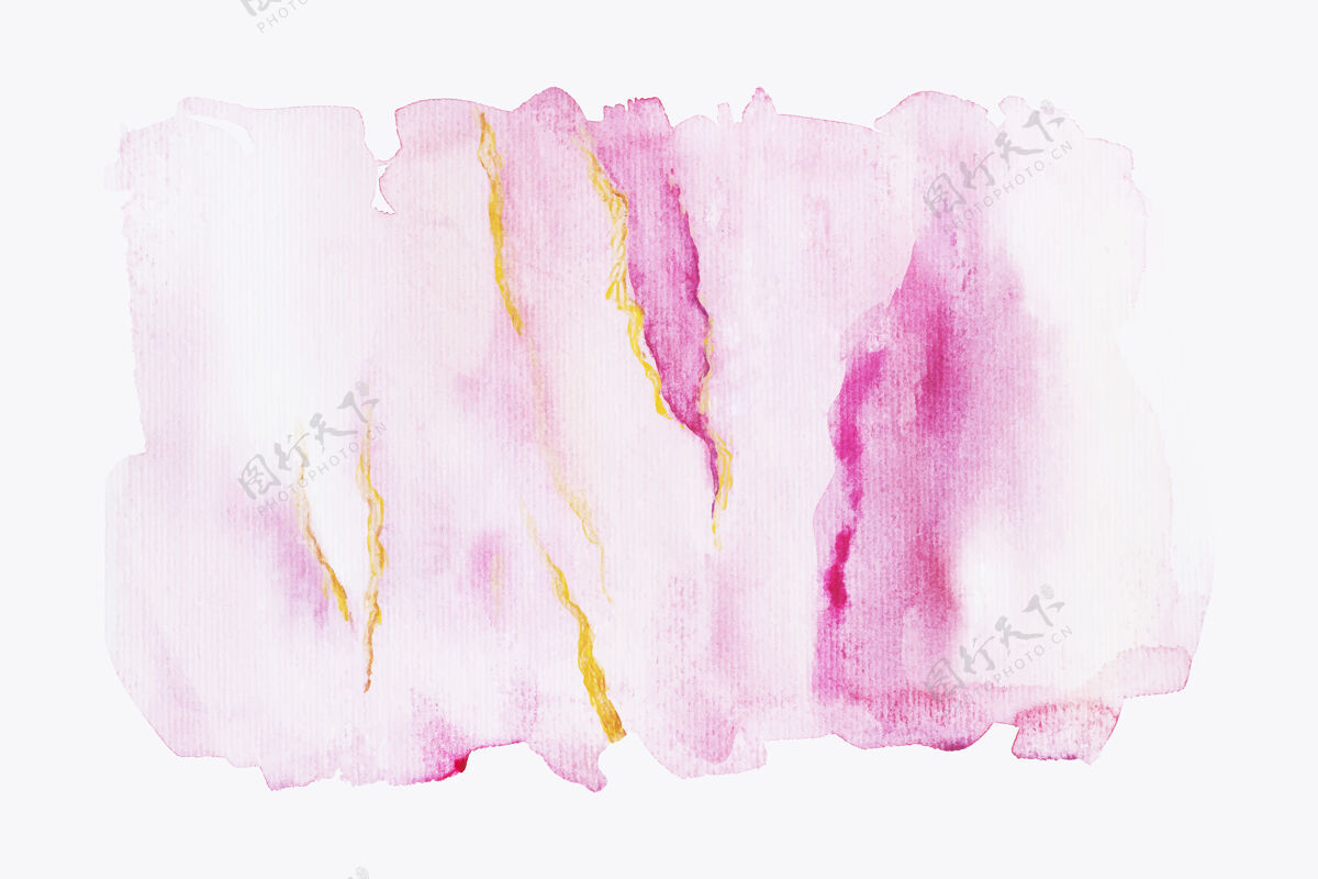 空白粉色水彩笔触的阴影模糊绘画流体