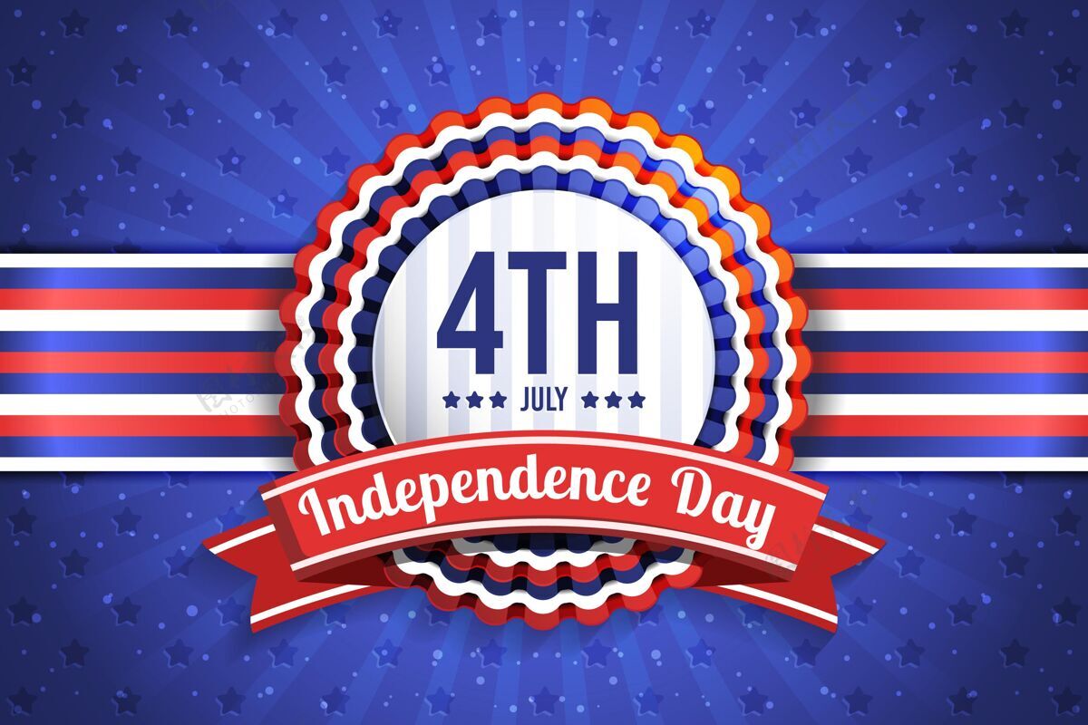 事件真实的七月四日-独立日插图庆祝节日独立宣言