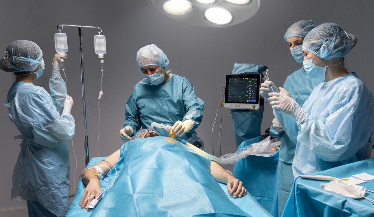 医药不同的医生在给病人做手术护理专业外科