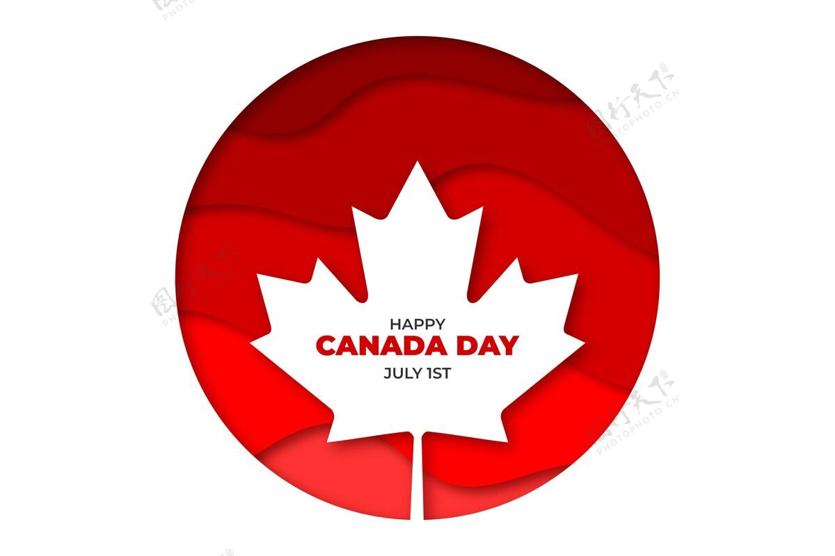 贺卡加拿大日纸制插图快乐加拿大日加拿大加拿大