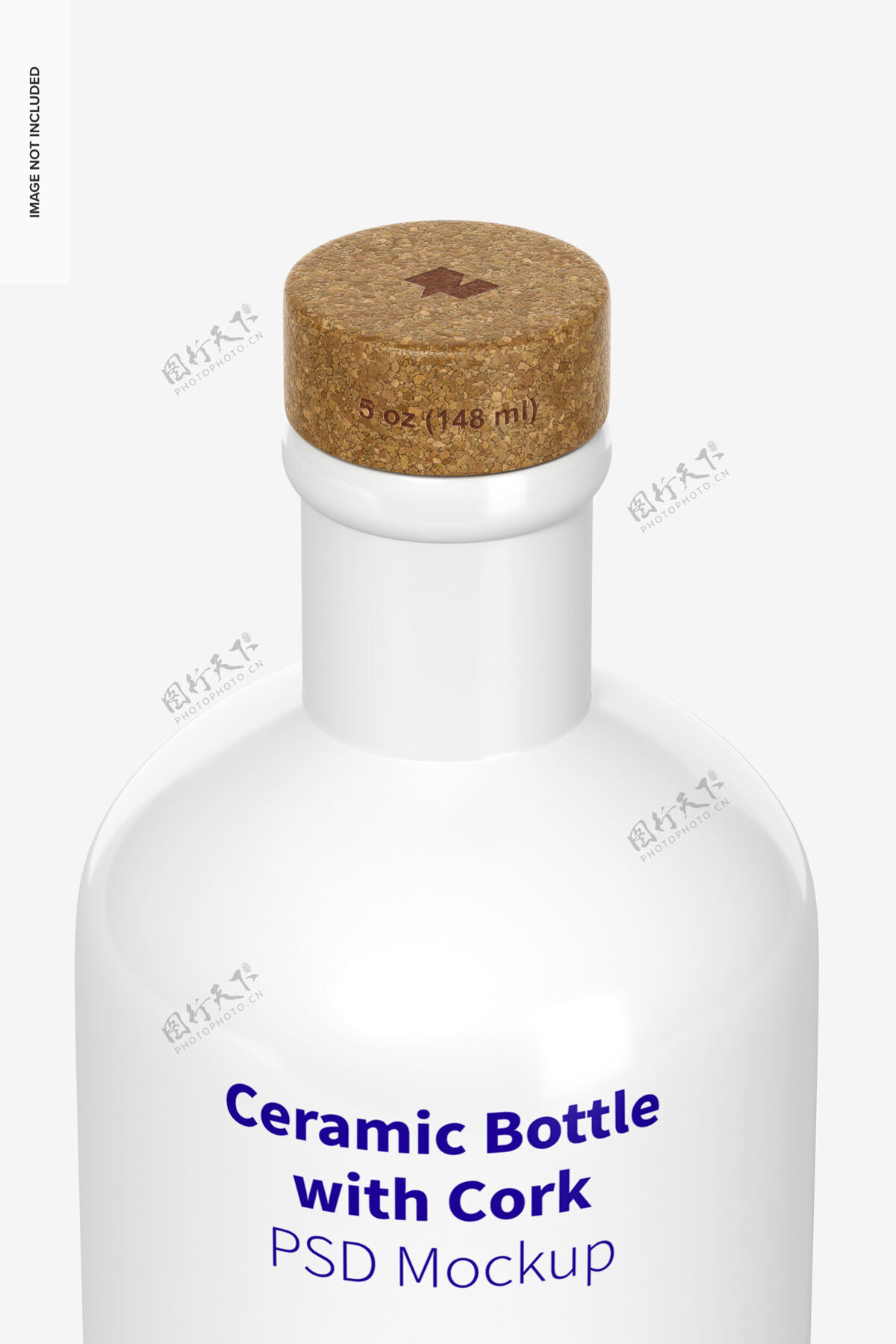 酒瓶带软木模型的陶瓷瓶 特写瓶子酱汁液体