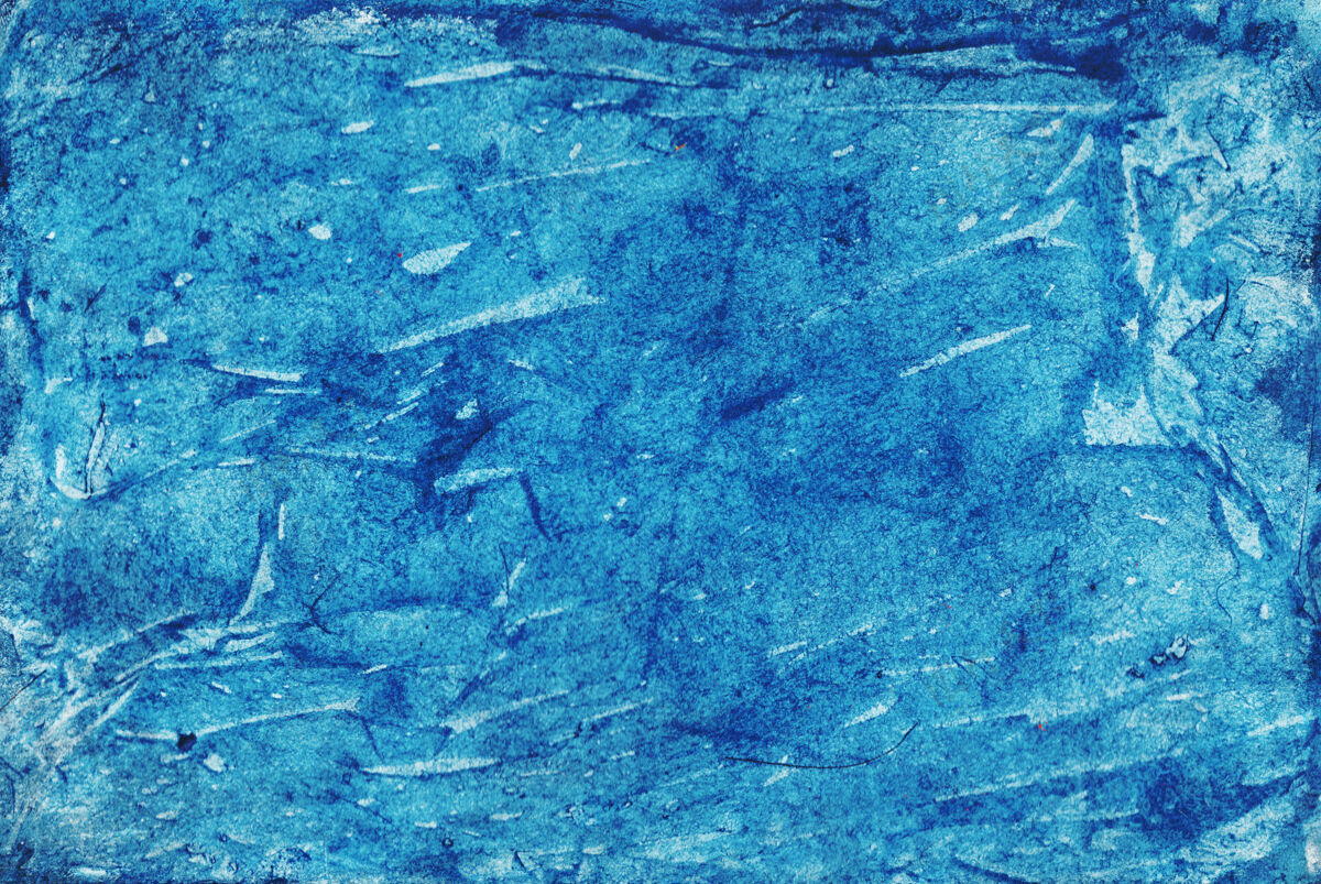 艺术家抽象蓝垃圾水彩背景蓝色水彩抽象