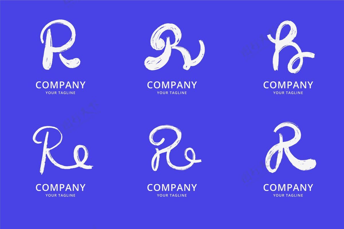 标识模板手绘r标志系列企业标识标识企业