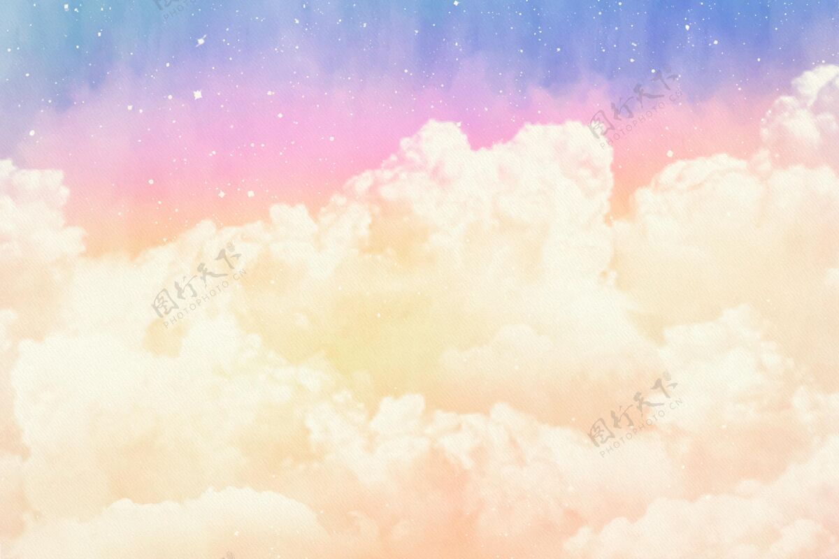水彩手绘水彩粉彩天空背景水彩背景粉彩墙纸