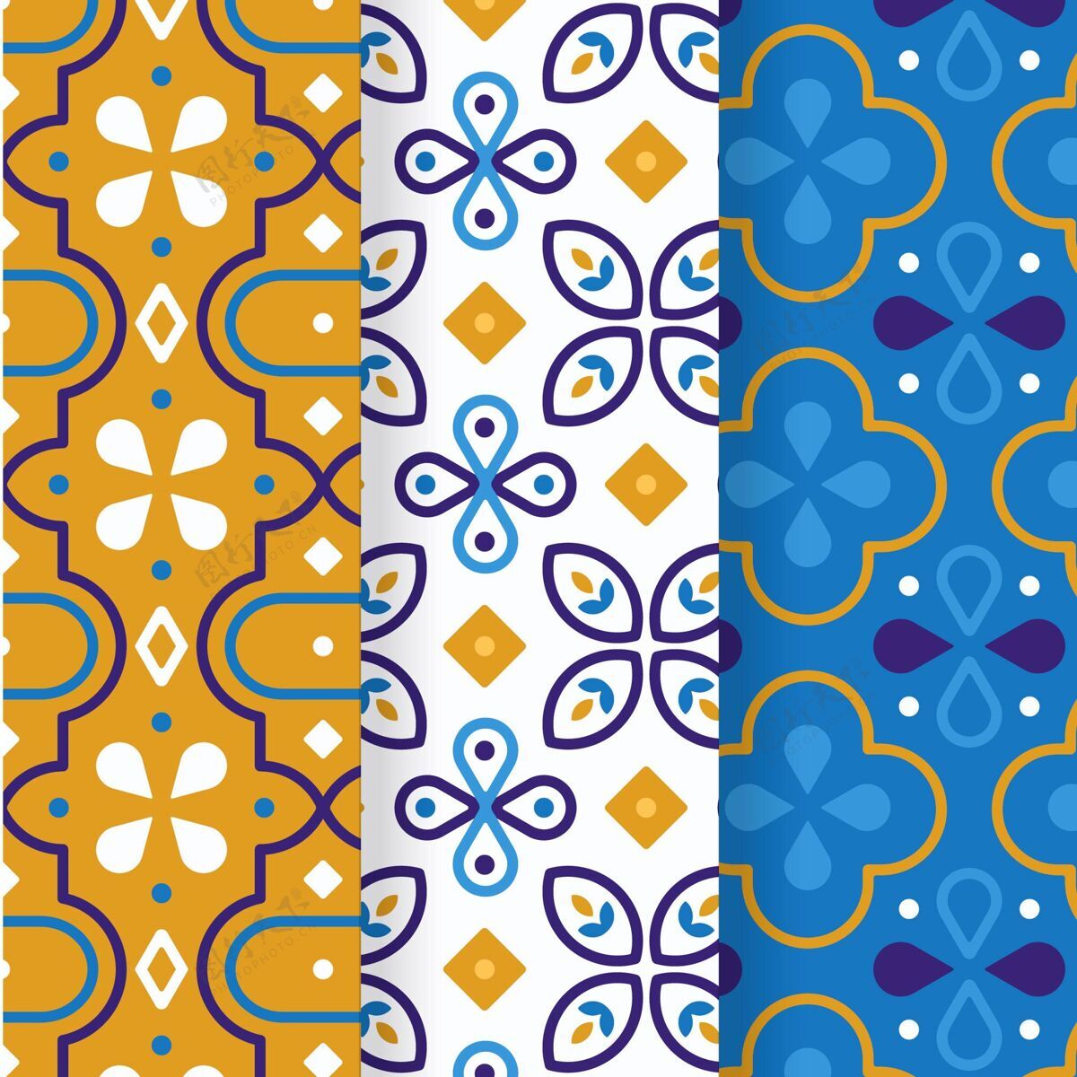 收藏平面阿拉伯模式收集图案收藏图案设计平面