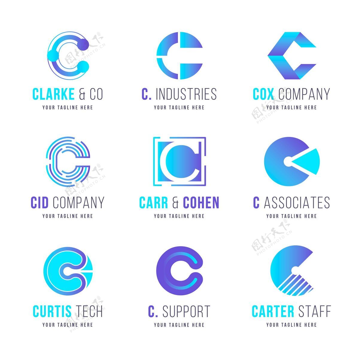 企业标志平面设计c标志系列包装企业集合