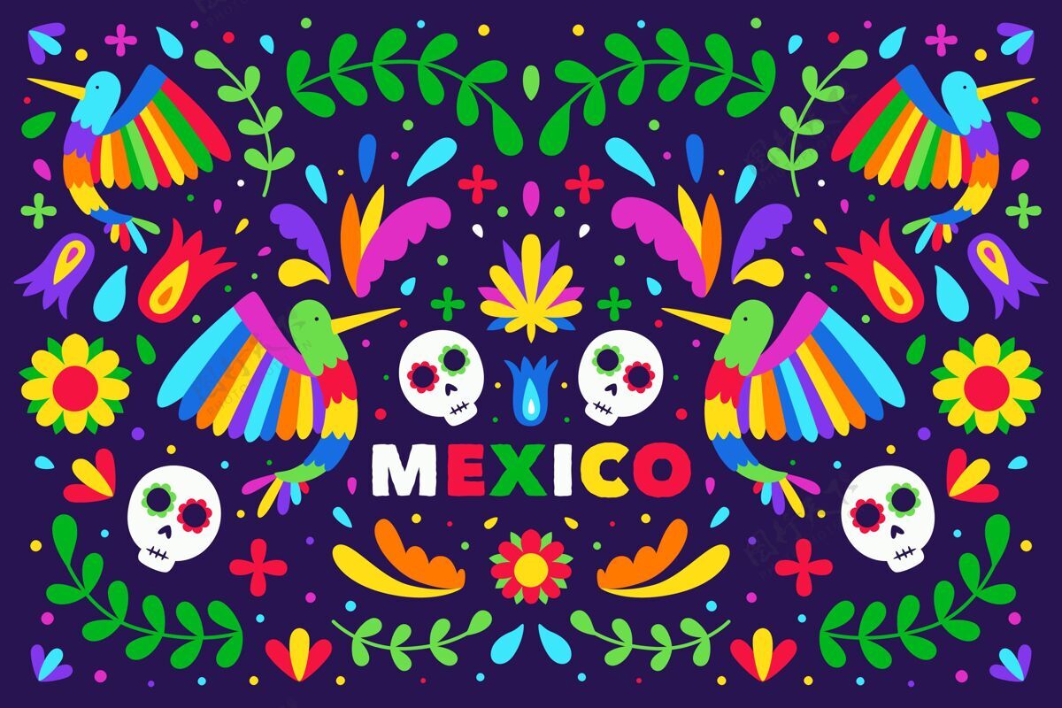墨西哥平淡的墨西哥背景墨西哥背景彩色庆典
