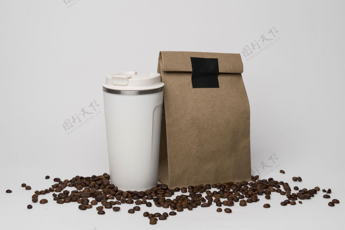 品牌纸袋咖啡模型商标模型咖啡豆