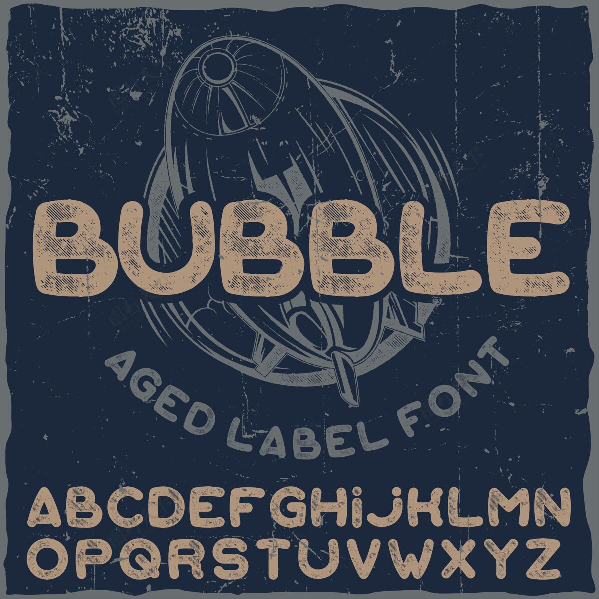气球有趣的标签字体命名为气泡泡泡书法排版