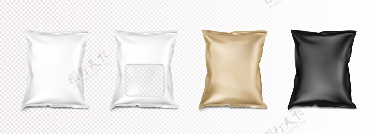 包装铝箔袋与明确的窗口和doypacks食品隔离饼干糖枕头