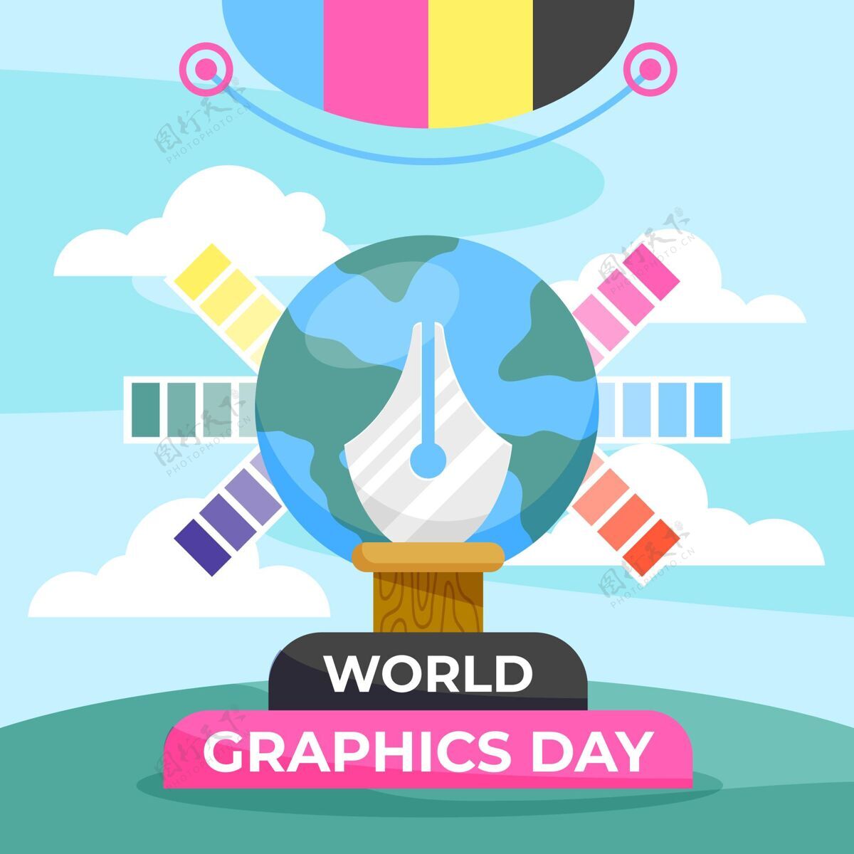 庆祝平面世界图形日插图平面设计国际图形