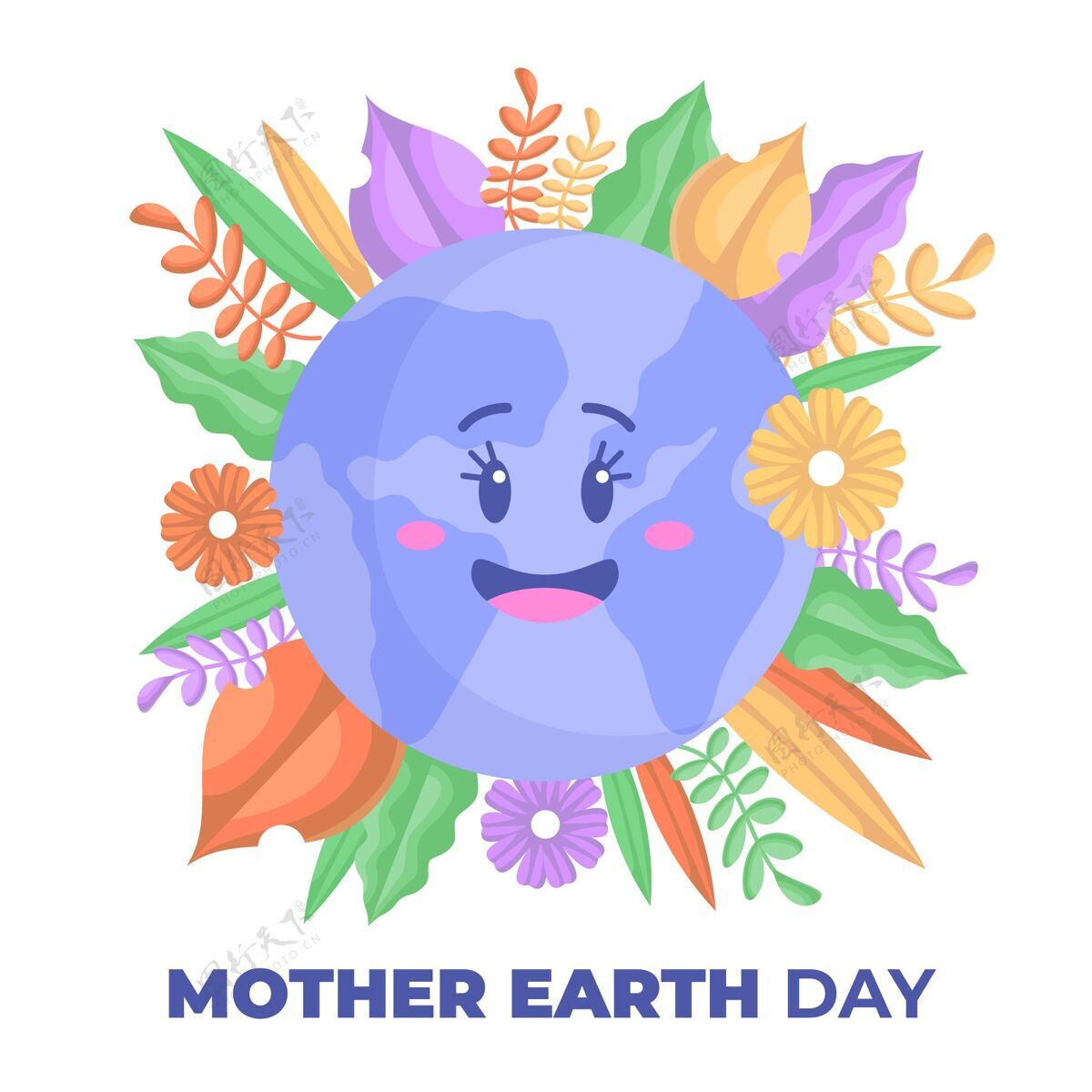 意识地球母亲节插图花卉插图4月22日