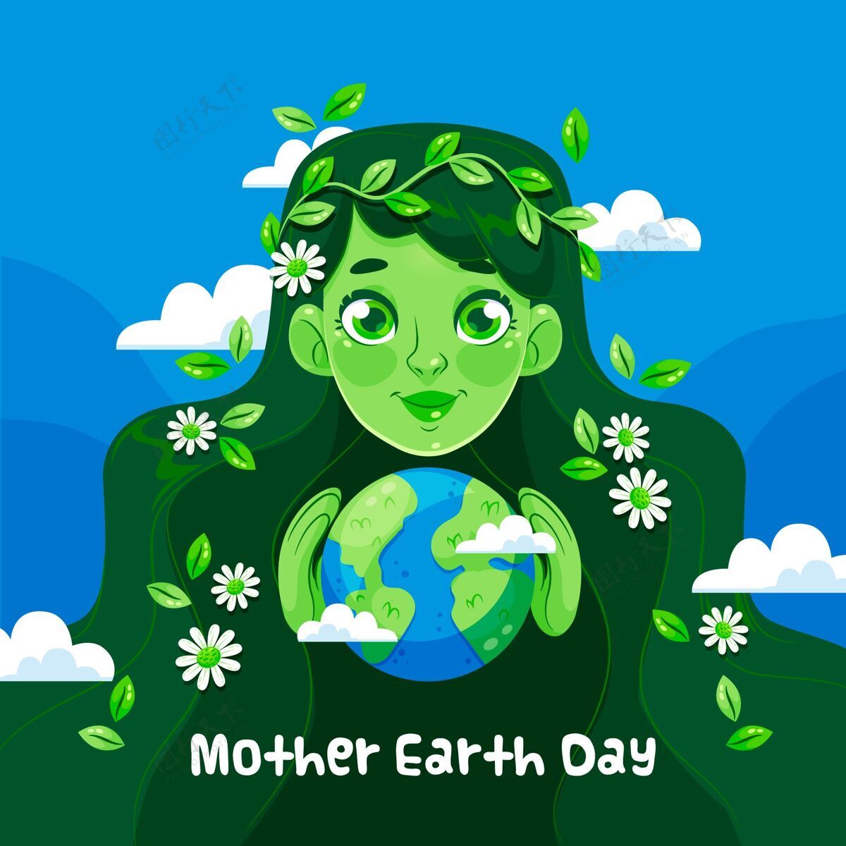 庆典地球母亲节插图地球日实习生地球