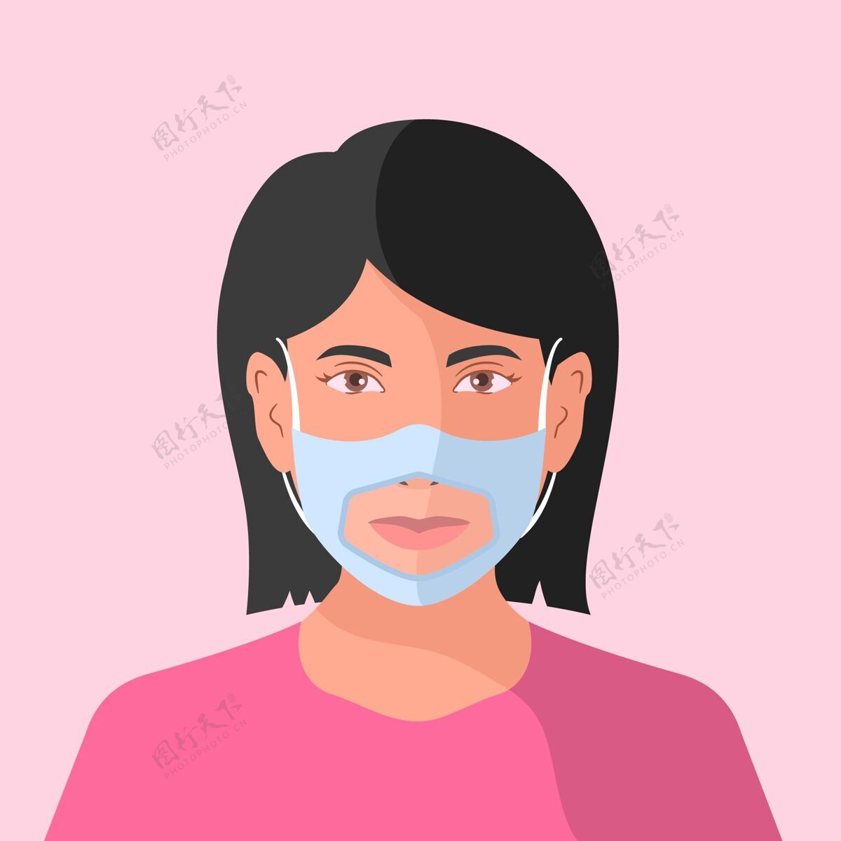 流感为聋哑人戴上透明面罩有机面罩感染