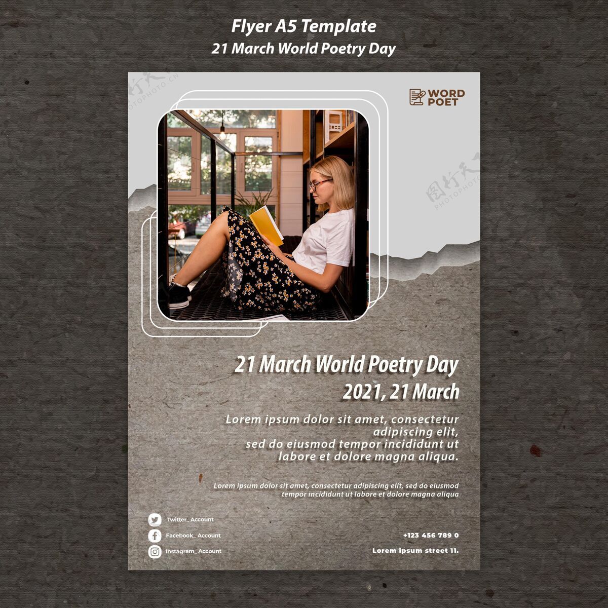 国际世界诗歌日传单全球