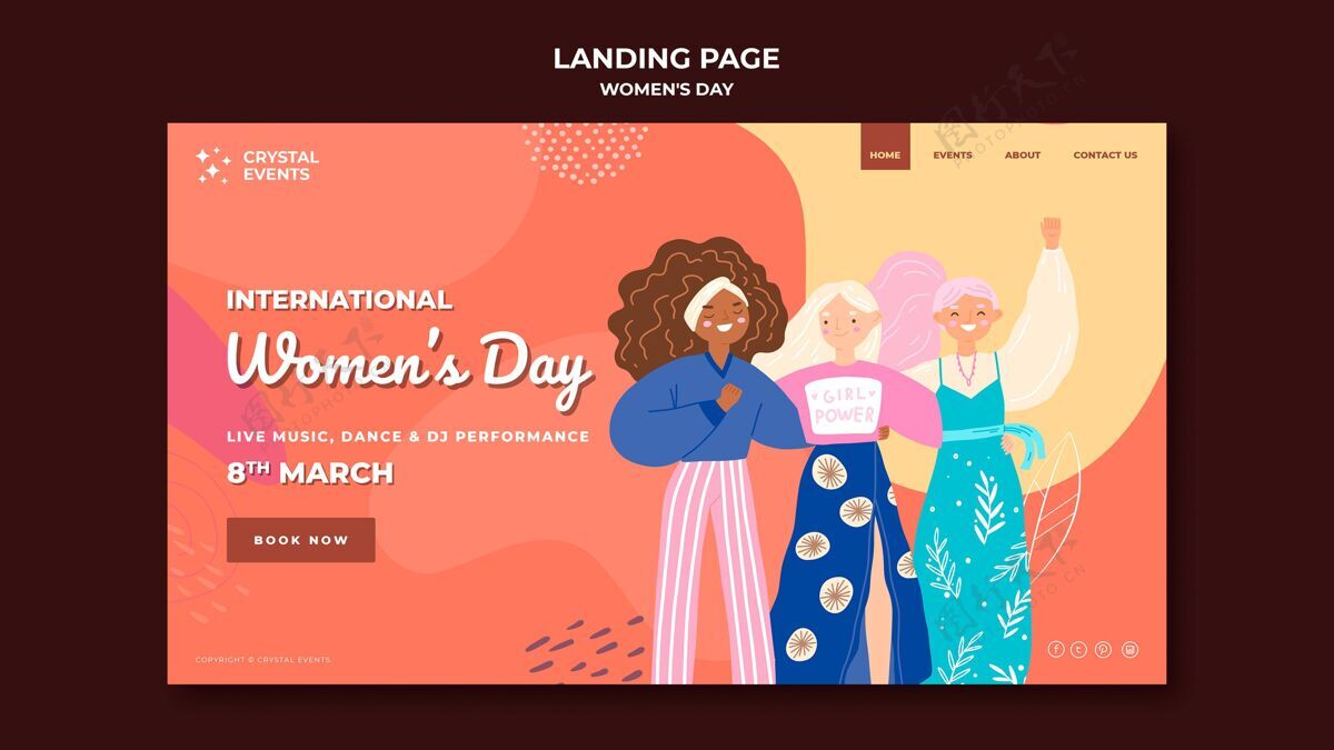 模板国际妇女节登陆页网页模板国际妇女节登录页
