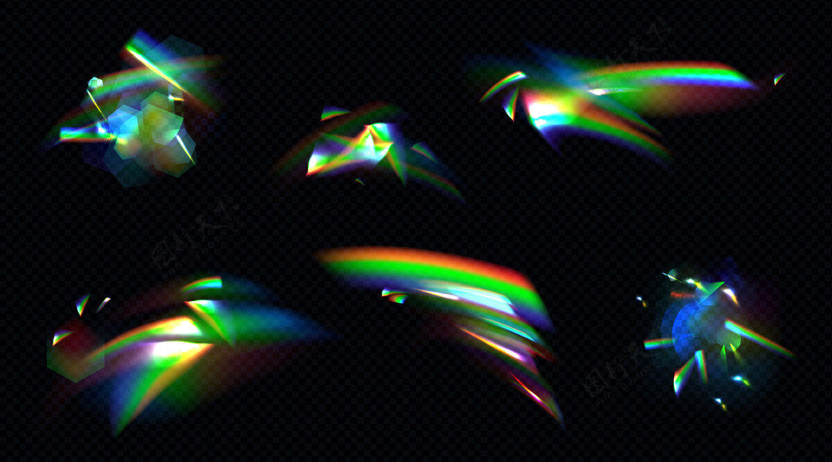 光彩虹水晶灯套装设置三维水晶