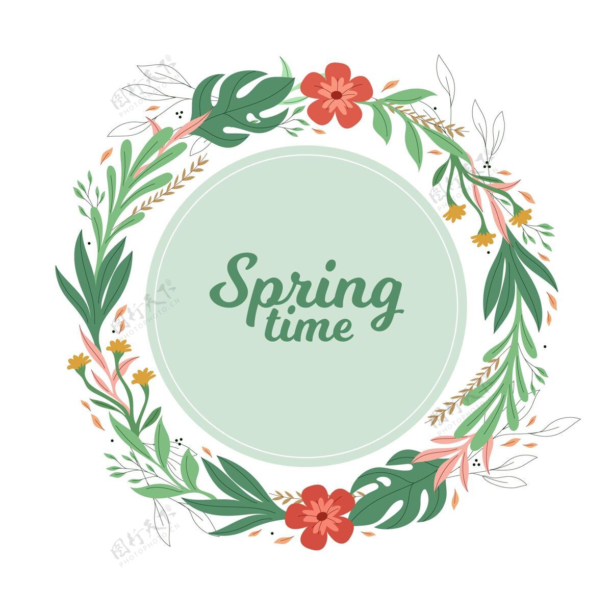 春天的时间春季花架框架花卉春天