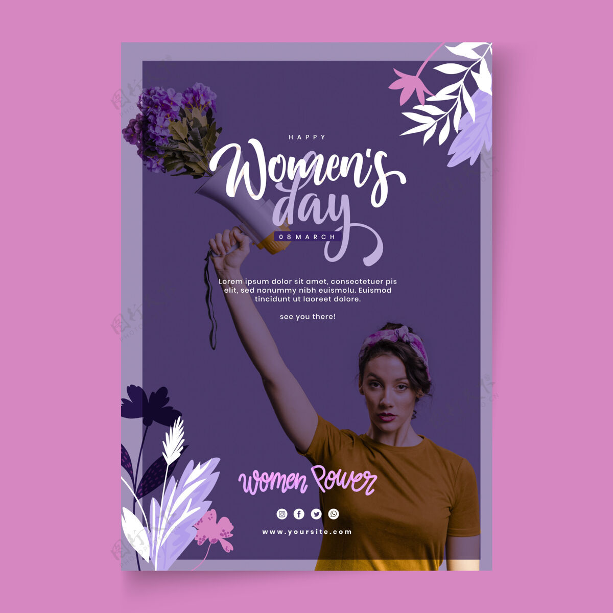 海报国际妇女节海报模板国际妇女节3月8日