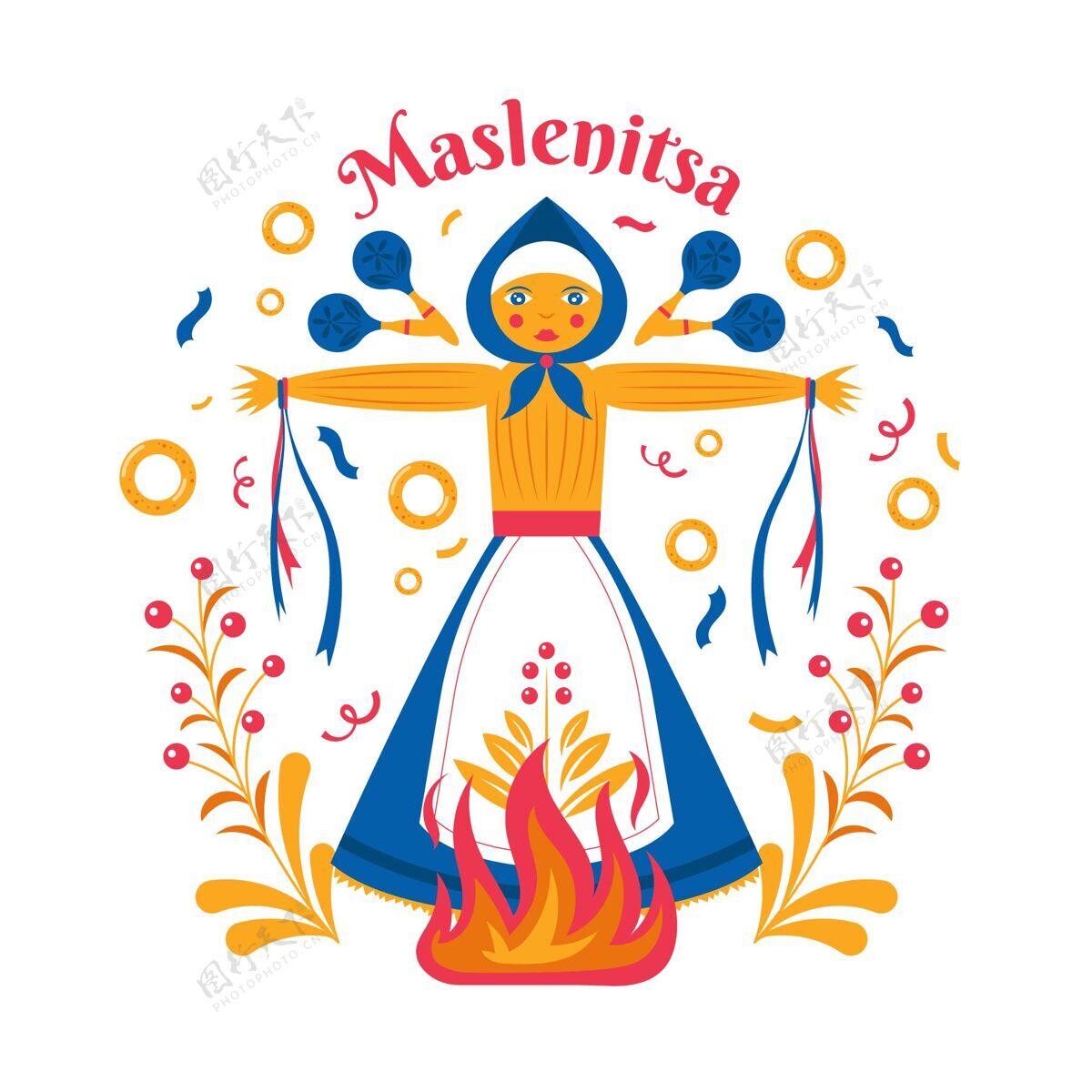 平面设计平面设计中的Maslenitsa插图宗教东方插画
