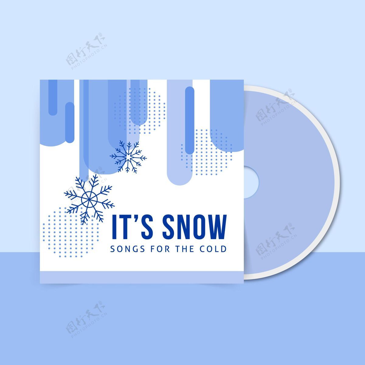 单一颜色几何单色冬季cd封面模板Cd封面几何