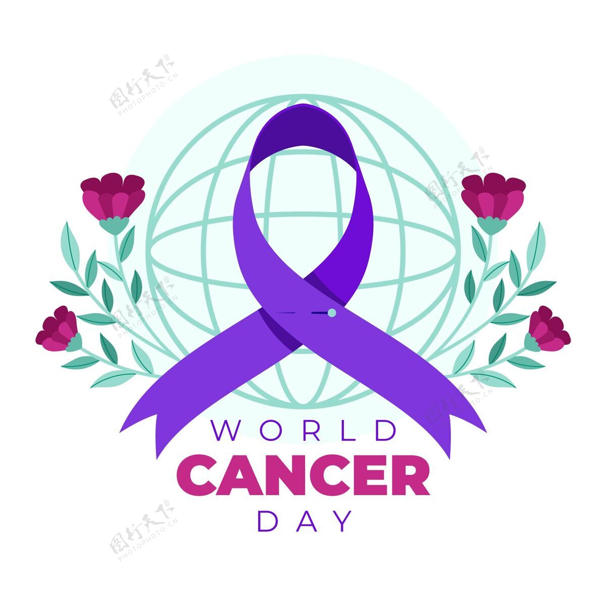平面设计世界癌症日世界医疗保健意识